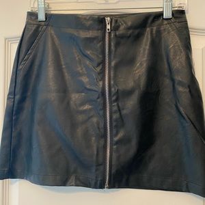 Black leather skirt from Ruby & Jenna Boutique